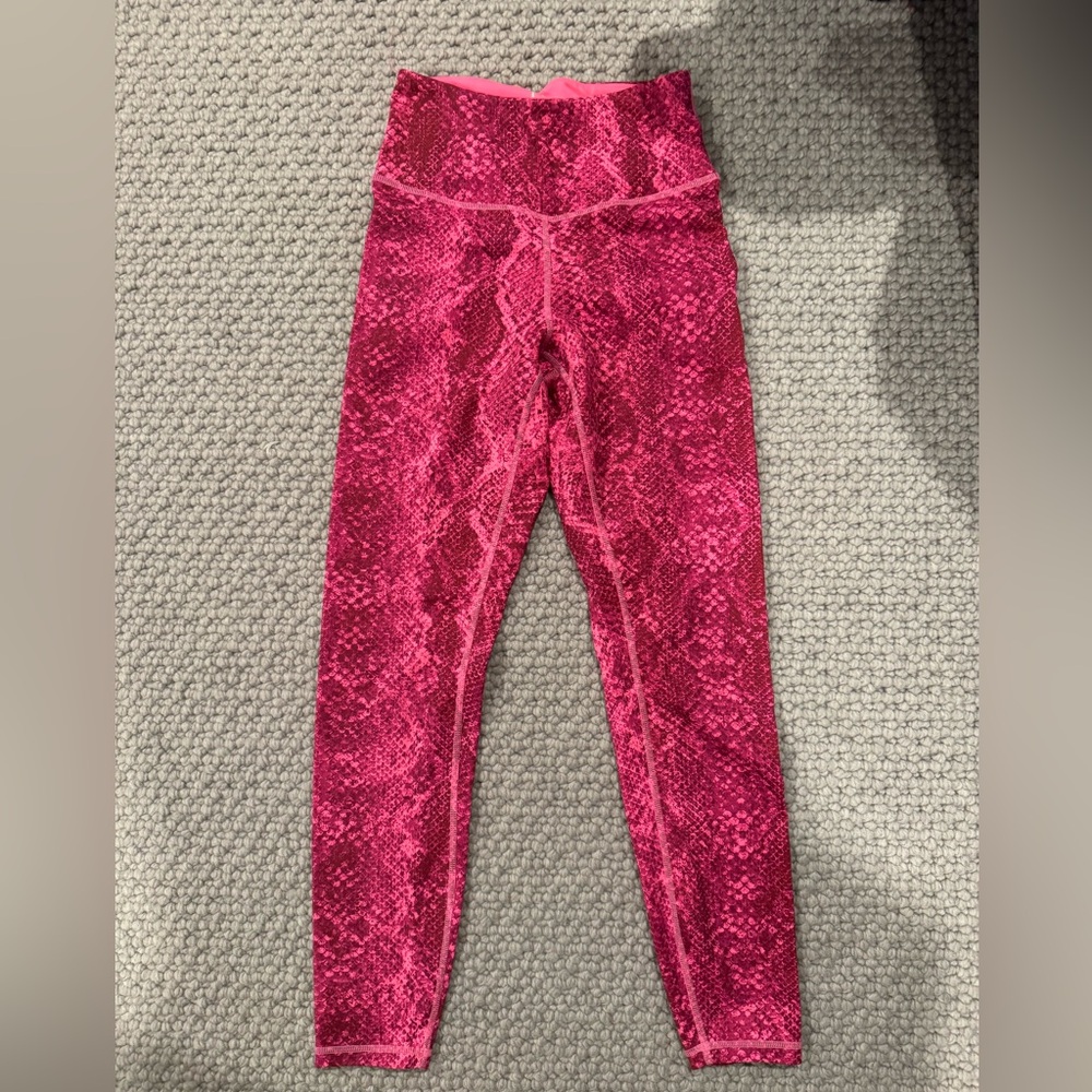 IVL collective Pink Snake Pattern Leggings